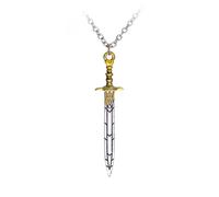 GAUEIOUR Percy Jackson Sword Pendant Necklace Olympian Poseidon Riptide Sword Necklace, Fans Cosplay Fashion Alloy Jewelry Gifts for Men Women