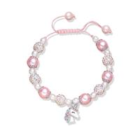 GAUEIOUR Pink Unicorn Bracelet,A Variety Of Pearl Bracelet,Fantasy Glitter Beads,Little Girl Jewelry,Unicorn Pendant