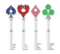 GAUEIOUR Poker Key,Film Series Peripheral Souvenir Accessories,Game Keychain Car Pendant Gift Decoration,Zinc Alloy Keychain(4 PCS)