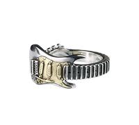 GAUEIOUR Punk Electric Guitar Ring - Magnificent Adjustable Opening Ring for Men and Women - Unique Retro Music Style