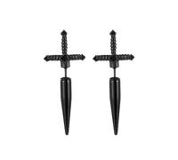 GAUEIOUR Vintage Gothic Sword Earrings, Zinc Alloy Dagger Sword Earrings, Dangle Earrings, Role-Playing Halloween Jewelry for Men and Women, Novelty Jewelry (Black)