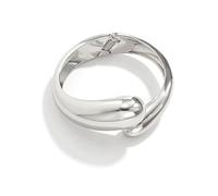 GAUEIOUR Water Drop Smooth Face Bracelet, Wide Wire Chunky Cuff Bracelets,Sterling Silver Irregular Curved Opening Jewelry Accessories, Simple and Personalized Bracelet, Jewelry Gifts