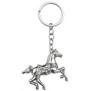 Gauelne Animal Keyring, Horse Keychain Bag Charms for Women | Lucky Key Rings with Dynamic Equine and Detailed Saddle Decorations Gifts for Horses Lovers Boys Girls Friends