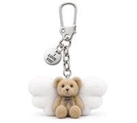 Gauelne Bear Keyring, Animal Keychain Bag Charms for Women | Angel Key Rings with White Wings Gifts for Sister Family Friends Loved Ones and Girls