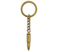 Gauelne Bullet Keyring - Military Keychain Bag Charms for Women with Shell Casing and Textured Surface, Cool Key Rings Gifts for Military Lovers, Girls, Boys and Man