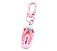 Gauelne Flip Flop Keyring - Slipper Keychain Bag Charms for Women with Flower and Sun Design, Cute Key Rings Charm Gifts for Friends,Sisters, Women, Boys and Girls