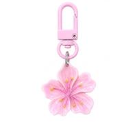 Gauelne Flower Keyring - Cherry Blossom Keychain Bag Charms for Women with Pink Floral Decoration, Sakura Key Rings Charm Gifts for Friends, Sisters, Women