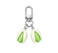 Gauelne Pistachio Keyring - Nut Keychain Bag Charms for Women with Realistic Design, Cute Key Rings Charm Gifts for Nut Lovers, Friends, Sisters, Family, Studnets