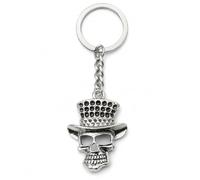Gauelne Skull Keyring - Skeleton Keychain Bag Charms for Women with Top Hat and Skull Face, Cool Key Rings Gifts for Gothic Lovers, Girls, Boys, Sons, Friends and Family