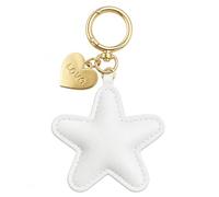 Gauelne Star Keyring - Five-Pointed Star Keychain Bag Charms for Women with Golden Love Heart Pendants, Cute Key Rings Gifts for Sky Lovers, Girls, Friends and Daughter
