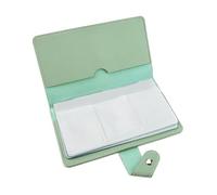 GAUENEEN Credit Card Holder, Leather Business Card Organizer with 96 Card Slots, Professional Card Book Case for Cards and Important Documents to Prevent Loss or Damage, Mint Green, Modern