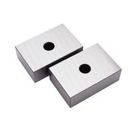 Gauge Blocks 1Holes 1-2-3" Block Gauge 2pcs/set 25-50-75mm Hardened Steel Blocks 0.005" Precision Matched Machinist Tool(1Holes 1-2-3IN)