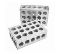 Gauge Blocks 1Holes 1-2-3" Block Gauge 2pcs/set 25-50-75mm Hardened Steel Blocks 0.005" Precision Matched Machinist Tool(1-2-3 inch)