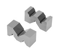 Gauge Blocks, 2Pcs High Accuracy Carbon Steel M Type V-Block 50mm for Platform Measurement Tool, Gauge Angle Block, Ruler Precision Machinist(50mm)