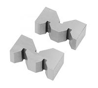 Gauge Blocks, 2Pcs High Accuracy Carbon Steel, M Type V-Block 50mm for Platform Measurement Tool V Block 50mm/75mm,Resist Defacement(50mm Set)