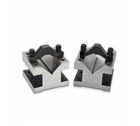 Gauge Blocks, 2pcs V-Block Ground Pair with Clamp Set, Precision Matched Pair Precise, 35x35x30mm 90°Machinist Multi-use Gauge Gage Tool,Resist Defacement