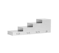Gauge Blocks 4 Step Test Block Stainless Steel Calibration Block, UT Block Thickness Step Wedge Ultrasonic Test Block 6.25-25mm withstand Heavy-Duty Use and Provide Long-Lasting