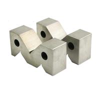 Gauge Blocks Angle Block Ruler Precision Machinist 2Pcs High Accuracy Carbon Steel M Type V-block(2pcs 100mm)