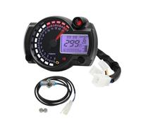 Gauge Digital Odometer 12V Moto Dashboard Speedometer Digital 7 Colors Odometer Motorcycle Tacho Guage Lamp Speedometer Meter(Color1)