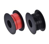Gauge Electrical Wire, 26 PVC Hookup 7.5m/25ft 26AWG Flexible Spool UL1007 Tinned Copper Stranded Black Red, 1.5mm Dia for Model Aircraft Electric Appliances Internal Connect(30m L x 1.5mm Dia)