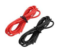Gauge Electrical Wire, 28 Silicone 28AWG Stranded Flexible Tinned Copper High Temp Hookup Black and Red 3.0m/10ft for Car Model Electric Appliances 2pcs(Blue,3m)