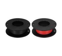 Gauge Electrical Wire, 2pcs 22 AWG Silicone Spool, 76.2m/250ft Wires, 600V 200C Tinned Copper Stranded High Temp Battery for Automotive, RV Inverter - Red & Black(30 Gauge 9.1m/30ft)