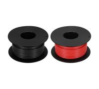 Gauge Electrical Wire, 2pcs 22 AWG Silicone Spool, 76.2m/250ft Wires, 600V 200C Tinned Copper Stranded High Temp Battery for Automotive, RV Inverter - Red & Black(18 Gauge 9.1m/30ft)
