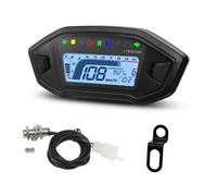 Gauge Odometer Tachometer 12V Moto Dashboard Digital Tachometer Tachometer Motorcycle Instrument 7 Color LED Display 0~10000 RPM For 1-4 Cylinder