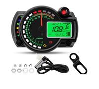 Gauge Odometer Tachometer 7colors Dashboard Moto Meter Universal Digital Motorcycle Odometer Tachometer Meter Instrument Adjustable MAX 299KM/H
