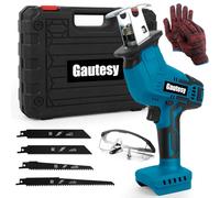 Gautesy Cordless Reciprocating Saw for Makita 18V, 0-3500SPM, Tool-Free Blade Change, 4 Blades for Wood/MetalWood/Metal/PVC Cutting(No Battery)