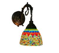 GAUUA Mediterranean Style Art Deco Turkish Mosaic Wall Lamp Handcrafted Mosaic Glass Romantic Wall Light