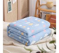 Gauze blanket, single, 6-ply gauze, 100% natural, soft to the touch, moisture-wicking, colorful, breathable, great for sleep, gentle on the skin, comfortable all round, machine was