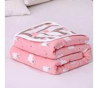 Gauze blanket, single, 6-ply gauze, 100% natural, soft to the touch, moisture-wicking, colorful, breathable, great for sleep, gentle on the skin, comfortable all round, machine was