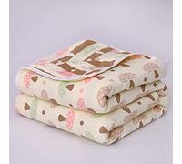 Gauze blanket, single, 6-ply gauze, 100% natural, soft to the touch, moisture-wicking, colorful, breathable, great for sleep, gentle on the skin, comfortable all round, machine was