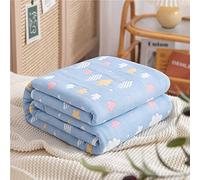 Gauze blanket, single, 6-ply gauze, 100% natural, soft to the touch, moisture-wicking, colorful, breathable, great for sleep, gentle on the skin, comfortable all round, machine was