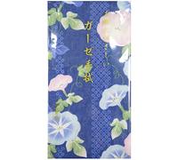 Gauze Tenugui, Japanese Traditional Towel, Morning Glory (Navy)