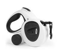 Gauzi 4 in 1 Retractable Dog Leash Long Leashes with LED Light & Poop bag holder for Small Medium Large Dogs Heavy Duty (Max110lbs)