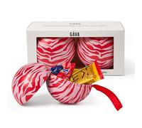 Gåva Bauble Duo with Swedish Chocolate - Reusable Swedish Design Christmas Ornaments - Scandinavian Gift Box with Authentic Swedish Chocolates - Pack of 2 (Julia)