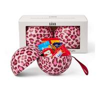 Gåva Bauble Duo with Swedish Chocolate - Reusable Swedish Design Christmas Ornaments - Scandinavian Gift Box with Authentic Swedish Chocolates - Pack of 2 (Glögg)