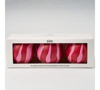 Gåva Refillable Bauble Trio with Swedish Candy - Christmas Ornament Gift Set in Swdish Design - Pack of 3 (Arne)