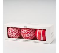 Gåva Refillable Bauble Trio with Swedish Candy - Christmas Ornament Gift Set in Swdish Design - Pack of 3 (Lucia, Julia & Kalle)