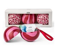 Gåva Refillable Bauble Trio with Swedish Candy - Christmas Ornament Gift Set in Swdish Design - Pack of 3 (Glogg & Arne)