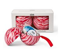 Gåva Swedish Candy Bauble Duo with Swedish Candy - Refillable Authentic Scandinavian Christmas Ornament Gift - Pack of 2 (Julia)