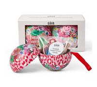 Gåva Swedish Candy Bauble Duo with Swedish Candy - Refillable Authentic Scandinavian Christmas Ornament Gift - Pack of 2 (Tomte)