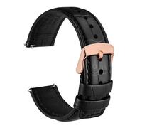 GAVATKLKCP 18mm 20mm 22mm 24mm Alligator Grain Leather Watch Strap Quick Release Classic Embossed Bracelet Replacement for Men