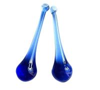 GAVATKLKCP 20 pieces 20 x 80 mm crystal light blue water drop crystal chandelier hanging Christmas tree hanging bar wedding home decoration