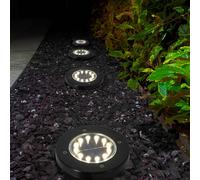 Gavea Black Solar-Powered Integrated Led Outdoor Ground Light