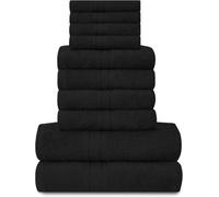 Gaveno Cavailia 10 Piece Toronto Towel Bale Set Black Premier Super Soft And Quick Obsorbent Bath Towel