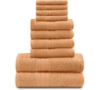 Gaveno Cavailia 10 Piece Toronto Towel Bale Set Peach Premier Super Soft And Quick Obsorbent Bath Towel
