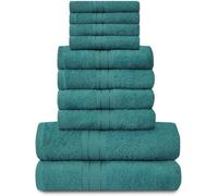 Gaveno Cavailia 10 Piece Toronto Towel Bale Set Teal Premier Super Soft And Quick Obsorbent Bath Towel